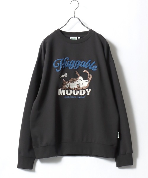 POWER TO THE PEOPLE(パワートゥーザピープル)の「2026SS POWER TO THE PEOPLE/パワートゥザピープル チベタンヒョウ/ネコ フロント/バック刺繍 オーバーサイズ スウェットトレーナー レディース メンズ(スウェット・メンズ・アイボリー/ブラック系その他/アッシュグレー/チャコール・M/L/LL)」の11枚目の写真