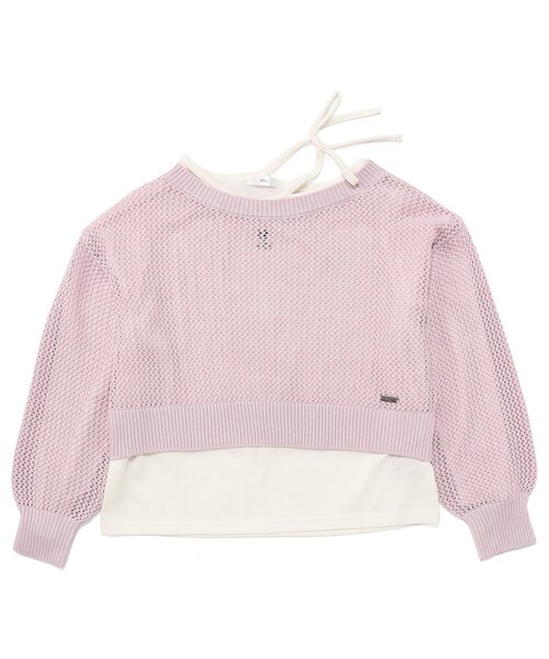 algy（アルジー）の「メッシュニット&ロンTセット（Tシャツ/カットソー・キッズ・ピンク/サックスブルー/グレー・160/150/140/130）」の20枚目の写真