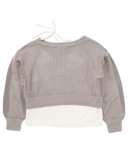 algy（アルジー）の「メッシュニット&ロンTセット（Tシャツ/カットソー・キッズ・ピンク/サックスブルー/グレー・160/150/140/130）」の21枚目の写真