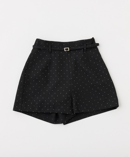 one after another NICE CLAUP（ワンアフターアナザーナイスクラップ）の「セットで着れる/ベルト付きショートパンツ（その他パンツ・レディース・アイボリー/ブラック/ブラック系その他/イエロー・FREE）」の3枚目の写真