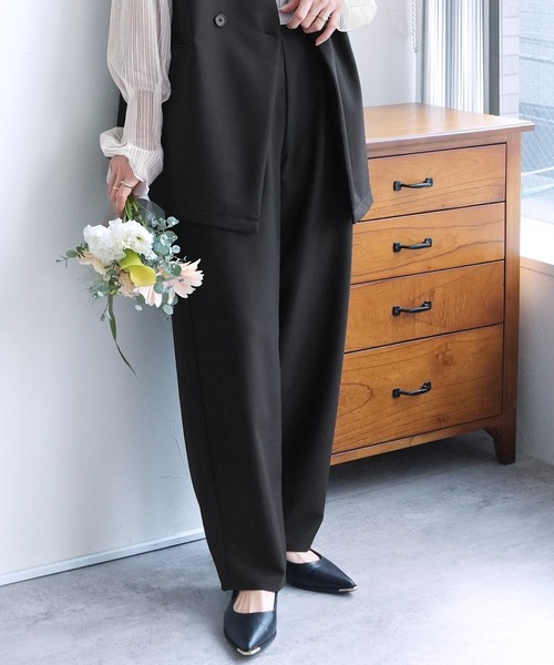 reca（レカ）の「ノーカラーベスト×カーブパンツ2点セット（スーツセット・レディース・グレー/ブラック・L/M）」の7枚目の写真