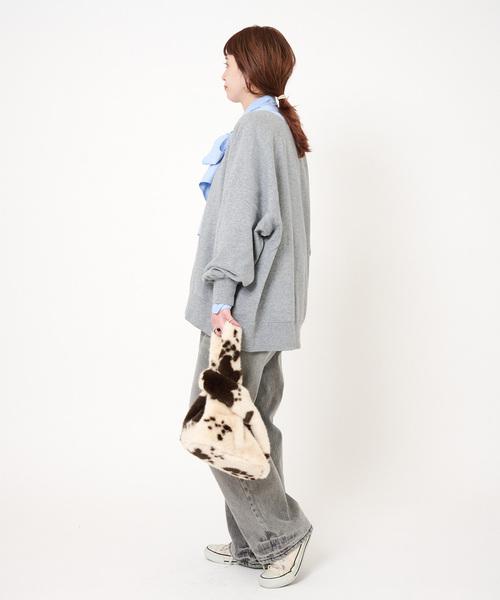 B.C STOCK(ベーセーストック)の「エコファーBAG(トートバッグ・レディース・ブラウン/サックスブルー/チョコ/アイボリー・FREE)」の9枚目の写真