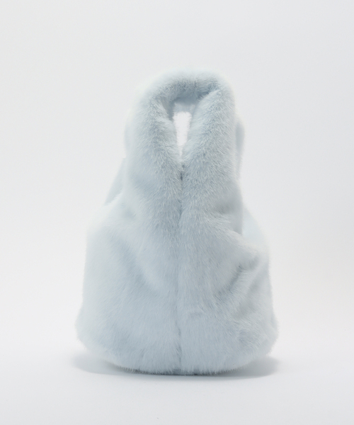 B.C STOCK(ベーセーストック)の「エコファーBAG(トートバッグ・レディース・ブラウン/サックスブルー/チョコ/アイボリー・FREE)」の13枚目の写真