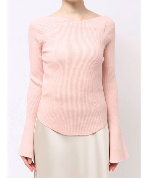 LAGUNAMOON(ラグナムーン)の「アシンメトリードレープフレアスリーブニット(ニット/セーター・レディース・アイボリー/ネイビー/ピンク・FREE)」の11枚目の写真