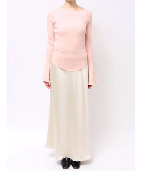 LAGUNAMOON(ラグナムーン)の「アシンメトリードレープフレアスリーブニット(ニット/セーター・レディース・アイボリー/ネイビー/ピンク・FREE)」の18枚目の写真