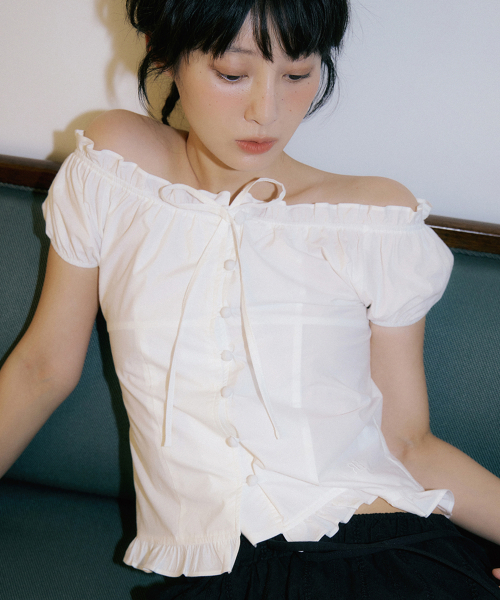 REORG（リオルグ）の「WOI PUFF MODDABLE BLOUSE WHITE（シャツ/ブラウス・レディース・その他・SMALL/MEDIUM）」の2枚目の写真