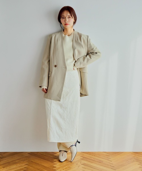 mysty woman（ミスティウーマン）の「フラワージャガードキャミワンピース 645143（ワンピース・レディース・アイボリー/ブラック・FREE）」の22枚目の写真