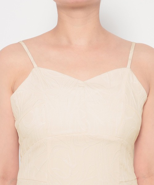 mysty woman（ミスティウーマン）の「フラワージャガードキャミワンピース 645143（ワンピース・レディース・アイボリー/ブラック・FREE）」の12枚目の写真