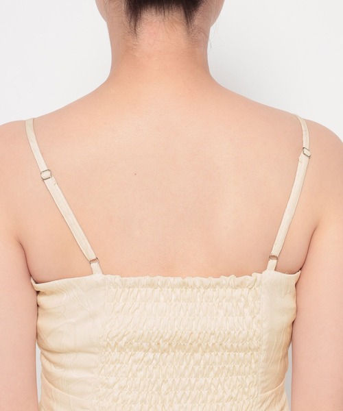 mysty woman（ミスティウーマン）の「フラワージャガードキャミワンピース 645143（ワンピース・レディース・アイボリー/ブラック・FREE）」の17枚目の写真