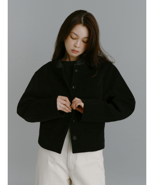 Yuje（ユジェ）の「CODUROY PADDING JACKET (2color)（その他アウター・レディース・ブラック/Beige・FREE）」の5枚目の写真