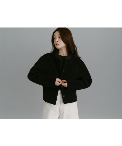 Yuje（ユジェ）の「CODUROY PADDING JACKET (2color)（その他アウター・レディース・ブラック/Beige・FREE）」の6枚目の写真