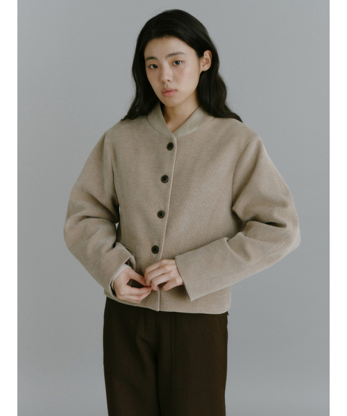 Yuje（ユジェ）の「CODUROY PADDING JACKET (2color)（その他アウター・レディース・ブラック/Beige・FREE）」の14枚目の写真