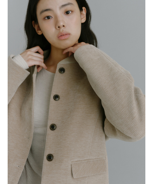 Yuje（ユジェ）の「CODUROY PADDING JACKET (2color)（その他アウター・レディース・ブラック/Beige・FREE）」の15枚目の写真