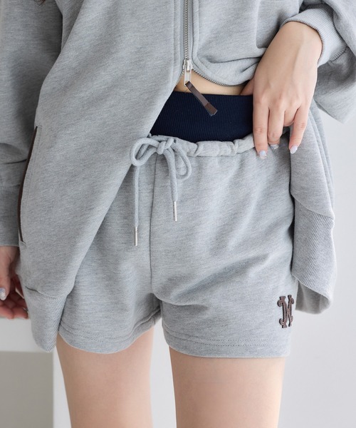 one after another NICE CLAUP(ワンアフターアナザーナイスクラップ)の「セットで着れる/カットショートパンツ(その他パンツ・レディース・ネイビー/杢グレー/アイボリー・FREE)」の3枚目の写真