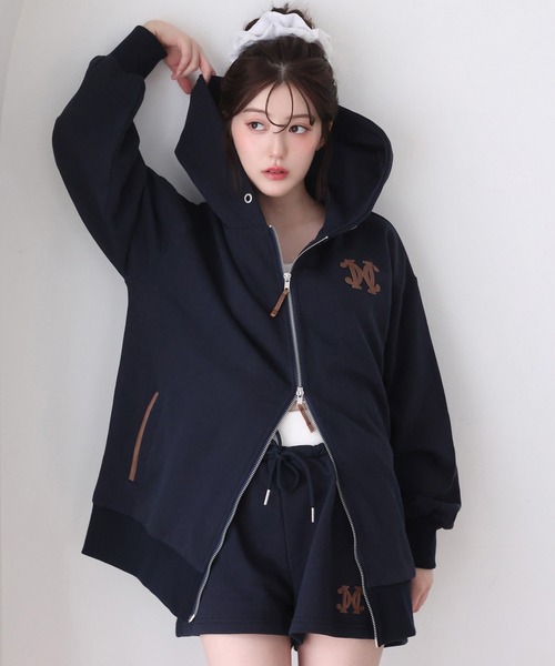 one after another NICE CLAUP(ワンアフターアナザーナイスクラップ)の「セットで着れる/カットショートパンツ(その他パンツ・レディース・ネイビー/杢グレー/アイボリー・FREE)」の9枚目の写真