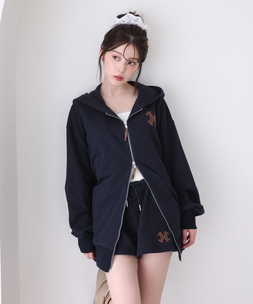 one after another NICE CLAUP(ワンアフターアナザーナイスクラップ)の「セットで着れる/カットショートパンツ(その他パンツ・レディース・ネイビー/杢グレー/アイボリー・FREE)」の7枚目の写真