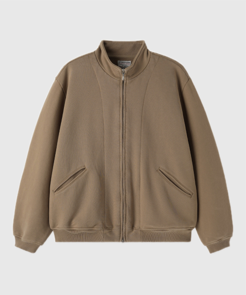 TIMELESS SPORTSWEAR(タイムレススポーツウェア)の「Heavy Sweat Track Jacket - Washed Camel(ナイロンジャケット・メンズ・その他・1/2/3)」の1枚目の写真