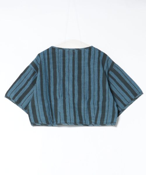 MARKEY'S（マーキーズ）の「デニム半袖チャイナシャツ/おとな（シャツ/ブラウス・レディース・ライトブルー/ネイビー・160cm）」の4枚目の写真