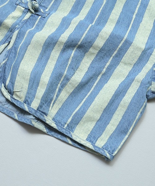 MARKEY'S（マーキーズ）の「デニム半袖チャイナシャツ/おとな（シャツ/ブラウス・レディース・ライトブルー/ネイビー・160cm）」の13枚目の写真