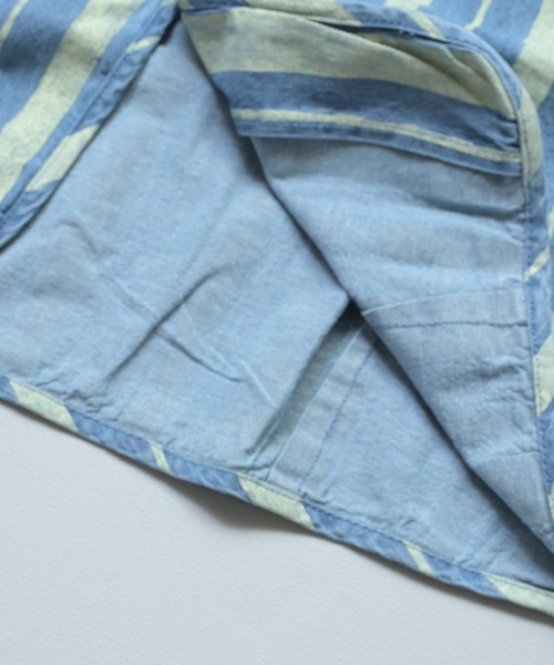MARKEY'S（マーキーズ）の「デニム半袖チャイナシャツ/おとな（シャツ/ブラウス・レディース・ライトブルー/ネイビー・160cm）」の14枚目の写真