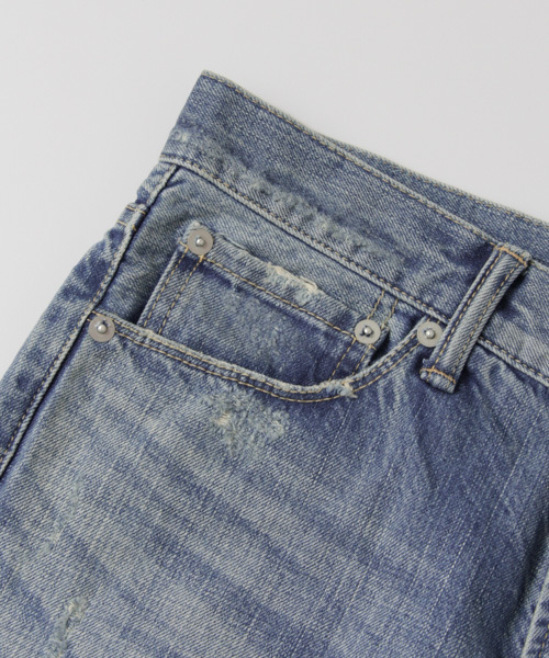 URBAN RESEARCH(アーバンリサーチ)の「UR クラッシュデニムパンツ(デニムパンツ・レディース・インディゴブルー/ホワイト・38/36)」の7枚目の写真