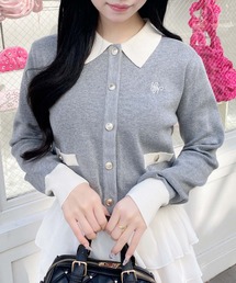 INGNI（イング）の「襟付配色金ボタンニットカーディガン（カーディガン/ボレロ）」