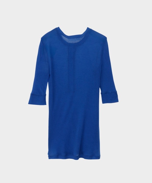 CINOH（チノ）の「SLIM SHEER HENLEY TOP（Tシャツ/カットソー・レディース・ブラック/ブルー/ホワイト・38）」の10枚目の写真