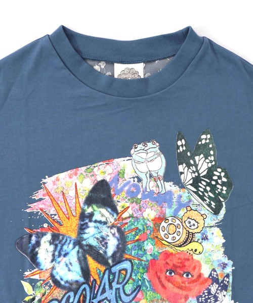 ScoLar(スカラー)の「161620:アート柄レース切替チュニック(チュニック・レディース・ブラック/ブルー・M)」の14枚目の写真