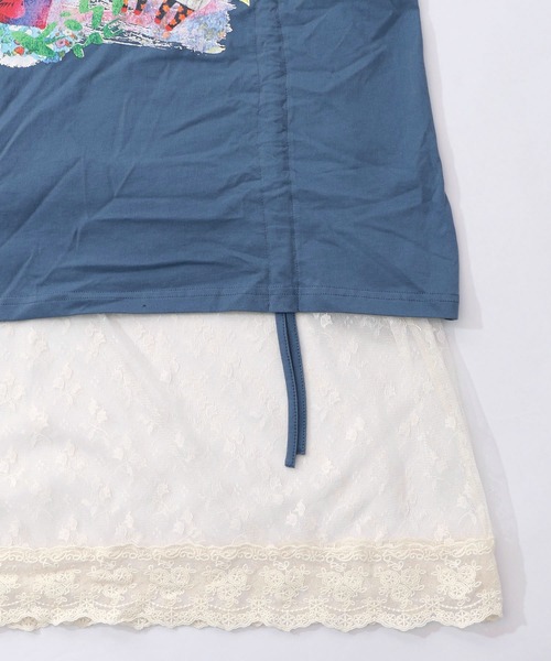 ScoLar(スカラー)の「161620:アート柄レース切替チュニック(チュニック・レディース・ブラック/ブルー・M)」の16枚目の写真