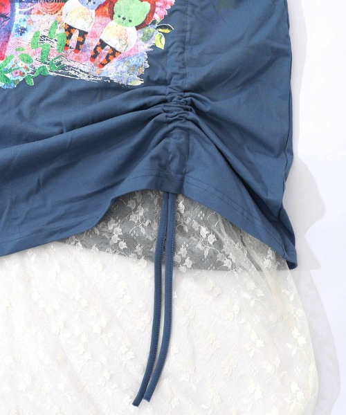 ScoLar(スカラー)の「161620:アート柄レース切替チュニック(チュニック・レディース・ブラック/ブルー・M)」の17枚目の写真