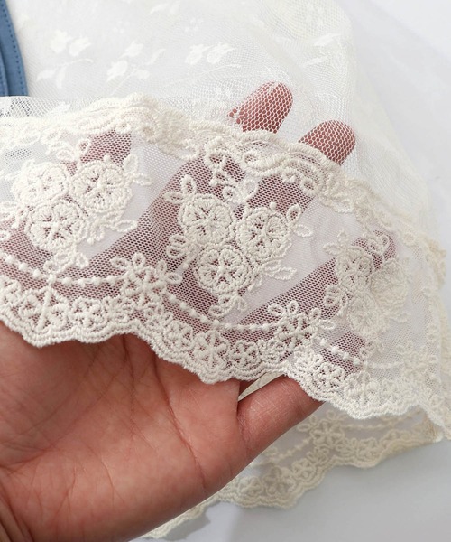 ScoLar(スカラー)の「161620:アート柄レース切替チュニック(チュニック・レディース・ブラック/ブルー・M)」の18枚目の写真