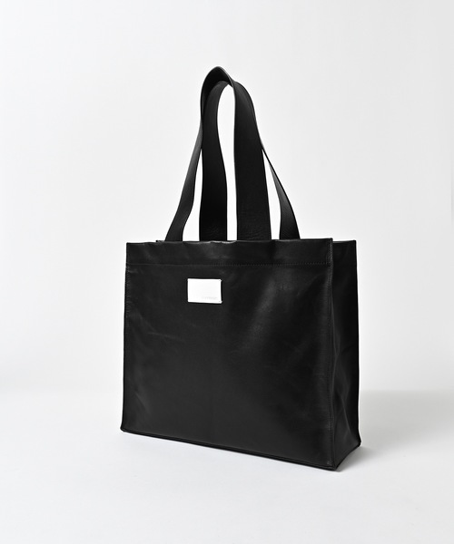 ADAM PATEK（アダムパテック）の「【ADAMPATEK】 water repellent leather medium tote bag  撥水レザーミディアムトートバッグ（トートバッグ・メンズ・ブラック・FREE）」の4枚目の写真
