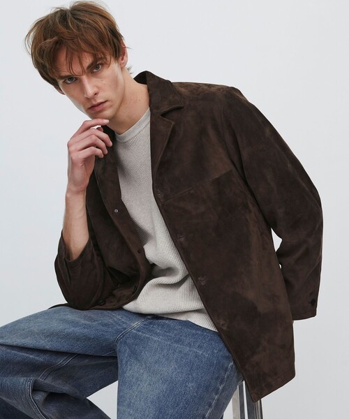 希少数量限定】ゴートスエード シングルジャケット |最高級スエード