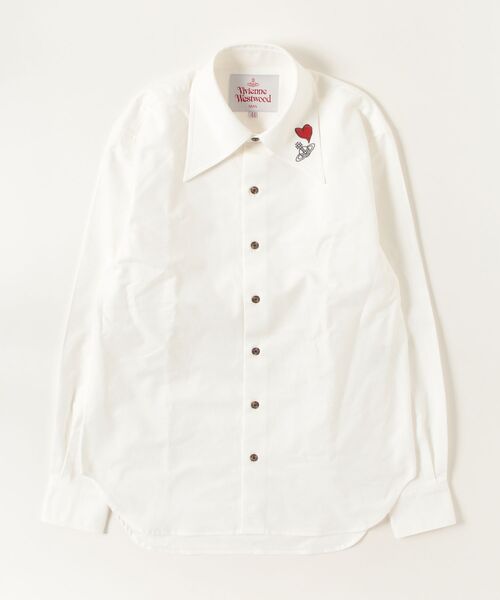 Vivienne Westwood MAN（ヴィヴィアンウエストウッドマン）の「HEART AND ORB COLLAR NORMAL シャツ（シャツ/ブラウス・メンズ・ホワイト・S/M）」の2枚目の写真