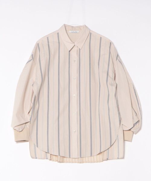 Scrap Book(スクラップブック)の「【Lallia Mu】バックプリーツストライプシャツ(シャツ/ブラウス・レディース・ブルー/ベージュ・FREE)」の2枚目の写真