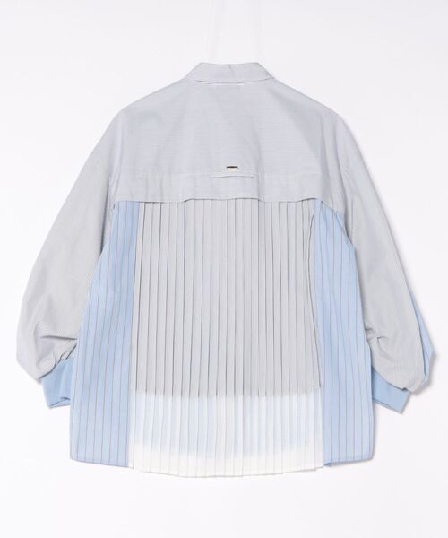Scrap Book(スクラップブック)の「【Lallia Mu】バックプリーツストライプシャツ(シャツ/ブラウス・レディース・ブルー/ベージュ・FREE)」の3枚目の写真