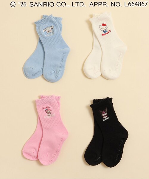sanrio(サンリオ)の「サンリオキャラクターズソックス(ソックス/靴下・キッズ・ピンク/アイボリー/サックスブルー/ブラック・21/18/15 /12)」の16枚目の写真