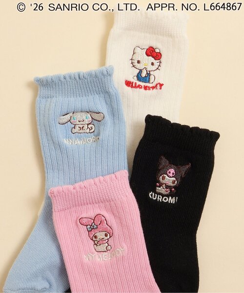 sanrio(サンリオ)の「サンリオキャラクターズソックス(ソックス/靴下・キッズ・ピンク/アイボリー/サックスブルー/ブラック・21/18/15 /12)」の15枚目の写真