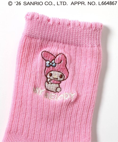sanrio(サンリオ)の「サンリオキャラクターズソックス(ソックス/靴下・キッズ・ピンク/アイボリー/サックスブルー/ブラック・21/18/15 /12)」の8枚目の写真