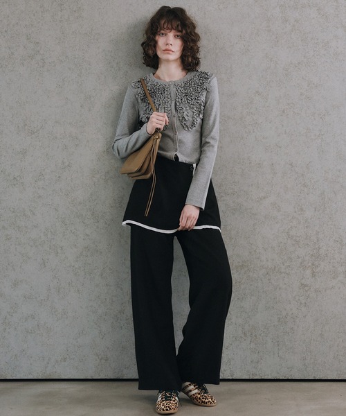 LE CIEL BLEU（ルシェルブルー）の「マルチウェイツイードパンツ / Multi Way Tweed Pants（その他パンツ・レディース・ブラック/グレー・34/36/38）」の2枚目の写真