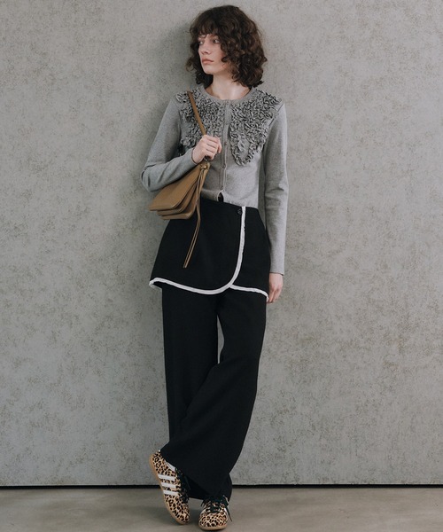 LE CIEL BLEU（ルシェルブルー）の「マルチウェイツイードパンツ / Multi Way Tweed Pants（その他パンツ・レディース・ブラック/グレー・34/36/38）」の3枚目の写真