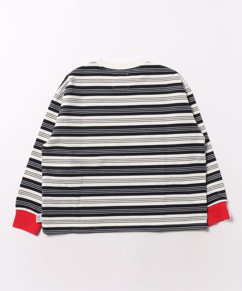 Smoothy(スムージー)の「Smoothy Border Long Sleeves Tee / スムージー ボーダー ロングスリーブ Tシャツ(Tシャツ/カットソー・キッズ・ネイビー系/グレー系その他・LARGE/X-LARGE/MEDIUM)」の3枚目の写真