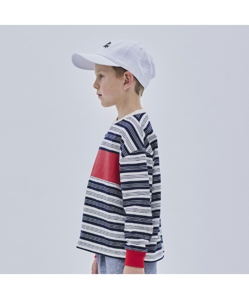 Smoothy(スムージー)の「Smoothy Border Long Sleeves Tee / スムージー ボーダー ロングスリーブ Tシャツ(Tシャツ/カットソー・キッズ・ネイビー系/グレー系その他・LARGE/X-LARGE/MEDIUM)」の8枚目の写真