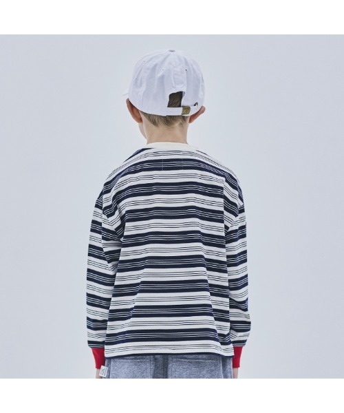 Smoothy(スムージー)の「Smoothy Border Long Sleeves Tee / スムージー ボーダー ロングスリーブ Tシャツ(Tシャツ/カットソー・キッズ・ネイビー系/グレー系その他・LARGE/X-LARGE/MEDIUM)」の9枚目の写真