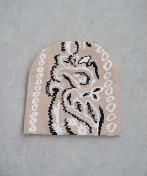 VENCEEXCHANGE（ヴァンスエクスチェンジ）の「ペイズリービーニーニット帽（ニットキャップ/ビーニー・メンズ・ベージュ/ピンク/ブラック・フリー）」の2枚目の写真