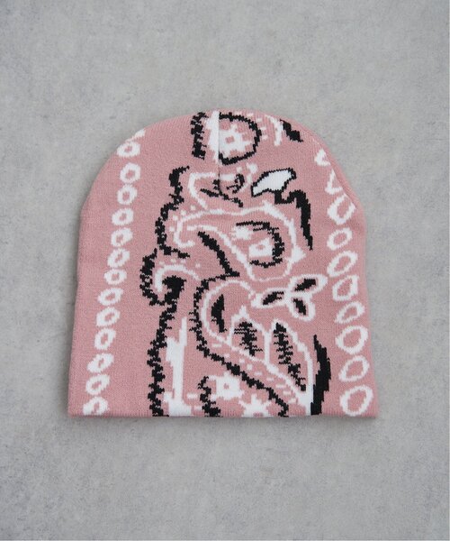 VENCEEXCHANGE（ヴァンスエクスチェンジ）の「ペイズリービーニーニット帽（ニットキャップ/ビーニー・メンズ・ベージュ/ピンク/ブラック・フリー）」の3枚目の写真