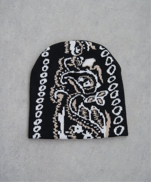 VENCEEXCHANGE（ヴァンスエクスチェンジ）の「ペイズリービーニーニット帽（ニットキャップ/ビーニー・メンズ・ベージュ/ピンク/ブラック・フリー）」の4枚目の写真