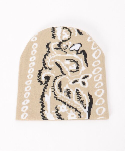 VENCEEXCHANGE（ヴァンスエクスチェンジ）の「ペイズリービーニーニット帽（ニットキャップ/ビーニー・メンズ・ベージュ/ピンク/ブラック・フリー）」の7枚目の写真