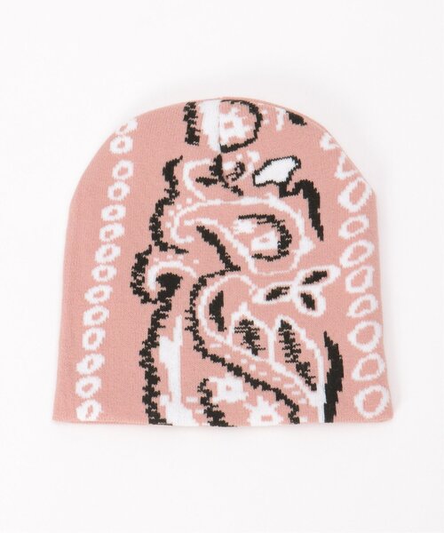 VENCEEXCHANGE（ヴァンスエクスチェンジ）の「ペイズリービーニーニット帽（ニットキャップ/ビーニー・メンズ・ベージュ/ピンク/ブラック・フリー）」の8枚目の写真