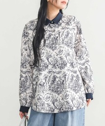 トワルドジュイ柄シャツ